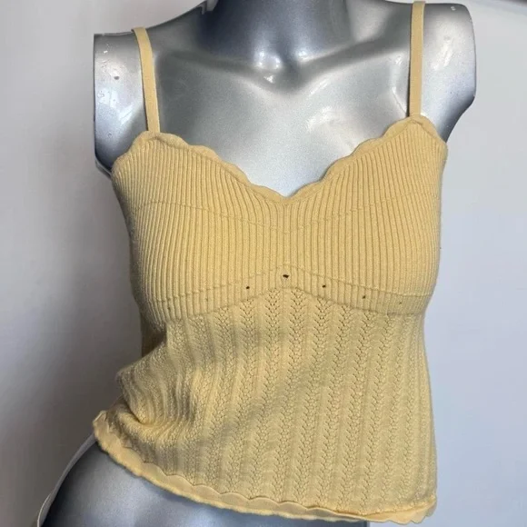 ❌SOLD❌ Wilfred Yellow Cropped Tank Top - Picture 1 of 6